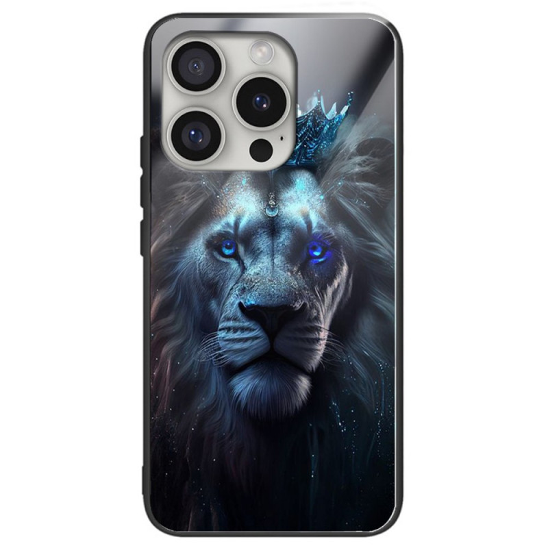 Coque Phone 16 Pro Max Verre Trempé Lion Bleu