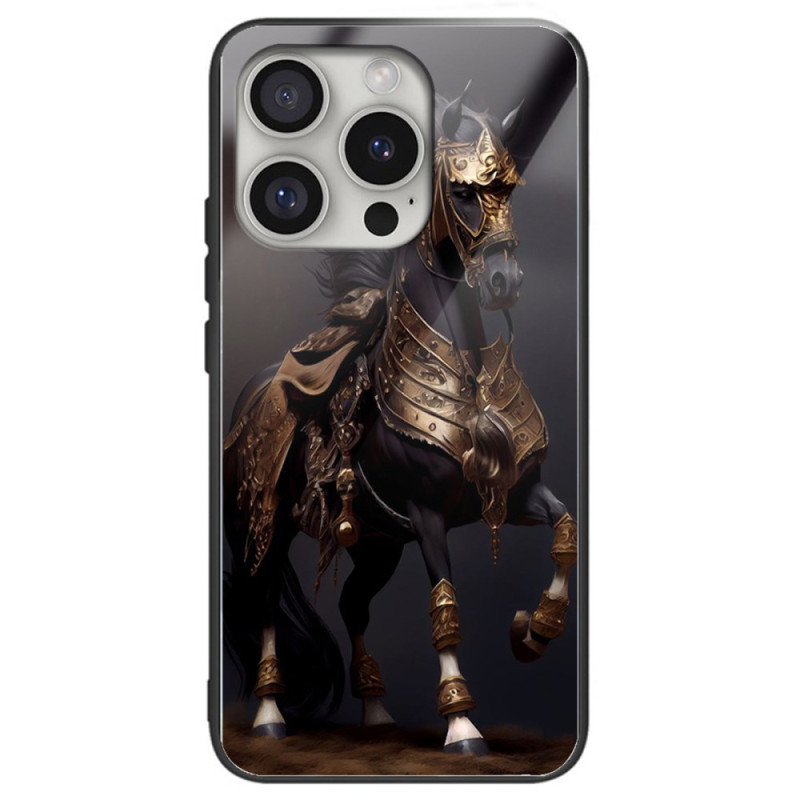 Coque iPhone 16 Pro Max Verre Trempé Cheval Masqué