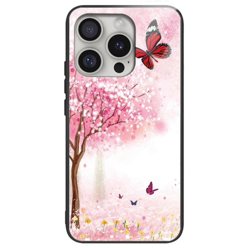 Coque iPhone 16 Pro Max Verre Trempé Cerisiers en Fleurs