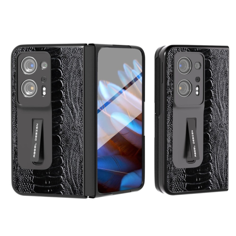 Coque Oppo Find N2 Support Texture Crodile