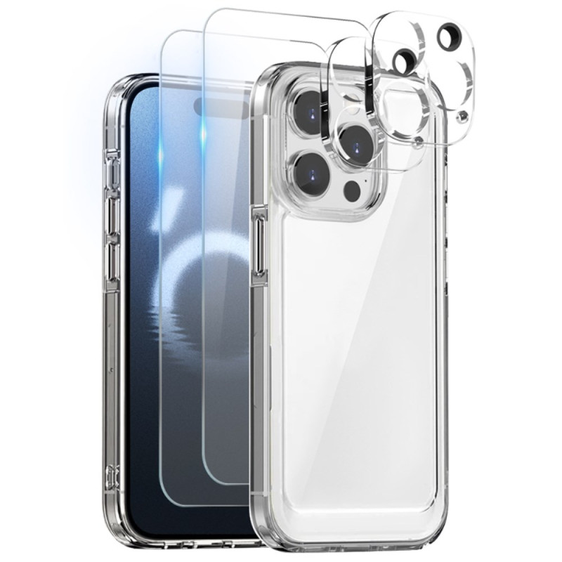 Coque iPhone 16 Pro Max Transparente avec 2 Protections Écran et 2 Films pour Objectif NORTHJO