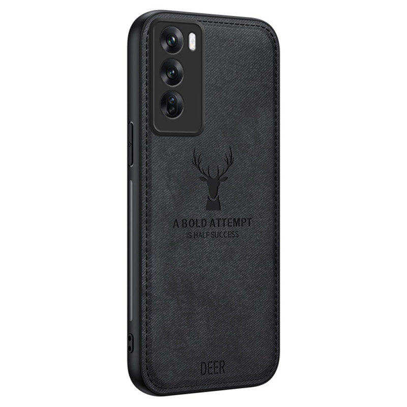 Coque Oppo Reno 12 Texture Tissu Motif Cerf