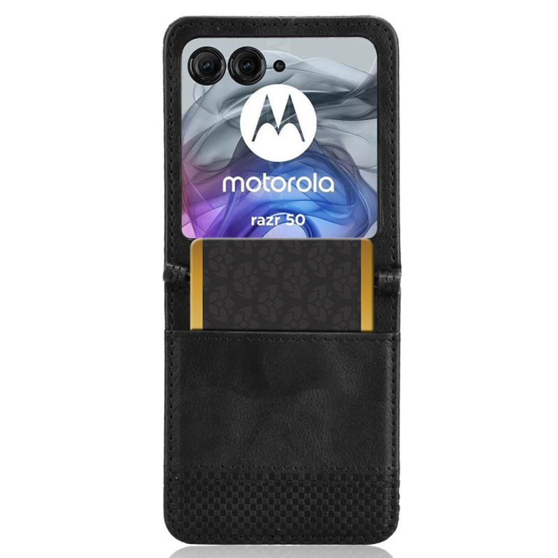 Coque Motorola Razr 50 5G Porte-Carte Frise Vintaga