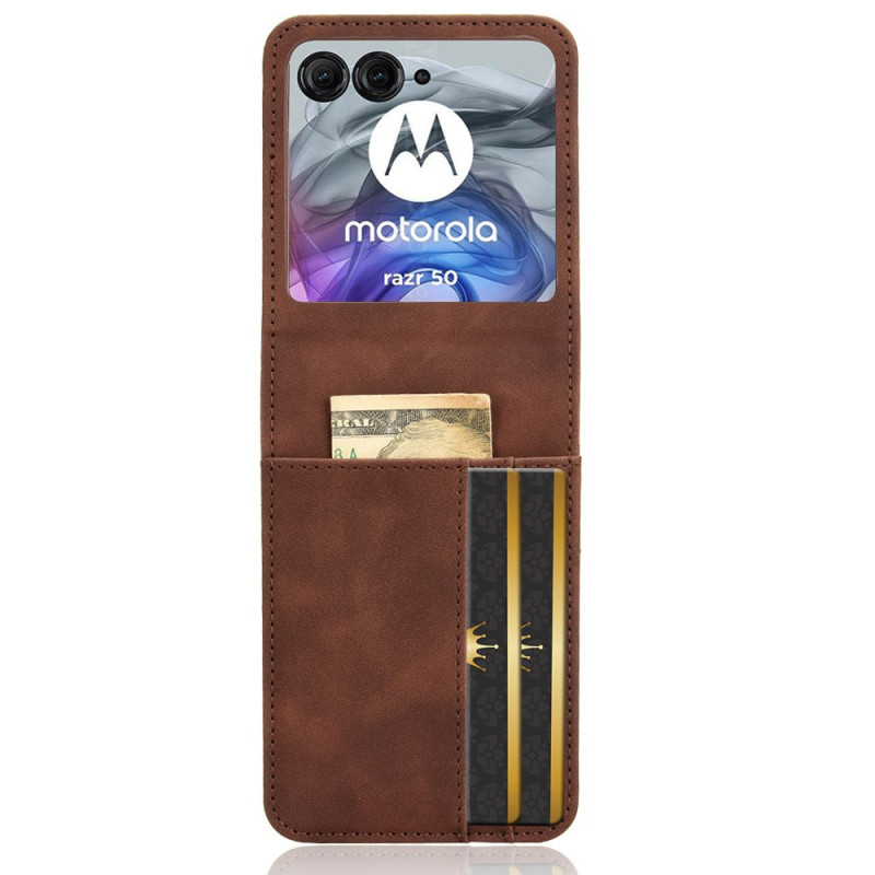 Coque Motorola Razr 50 5G Porte-Carte Simili Cuir