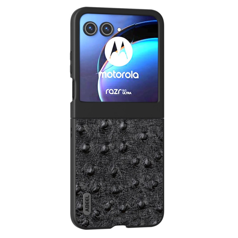 Coque Motorola Razr 50 5G Cuir Texture Autruche ABEEL