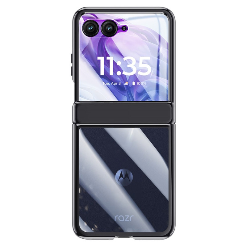 Coque Motorola Razr 50 Ultra Transparente Protection de charnière et Protecteur Écran Arrière