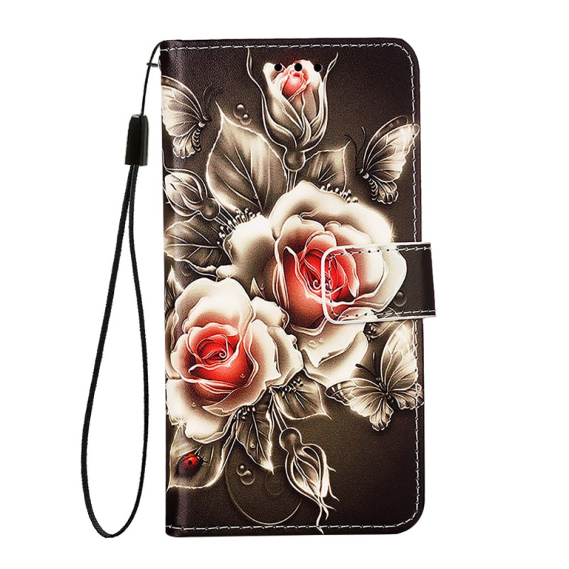 Housse Nothing Phone (2a) / Phone (2a) Plus Roses à Lanière