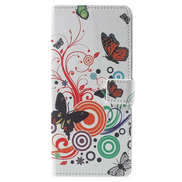 Housse Samsung Galaxy Note 9 Papillons et Fleurs