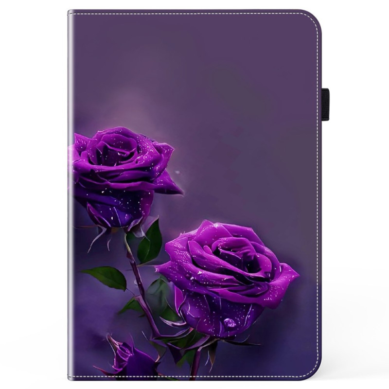 Étui iPad Pro 13 (2024) Roses Pourpres