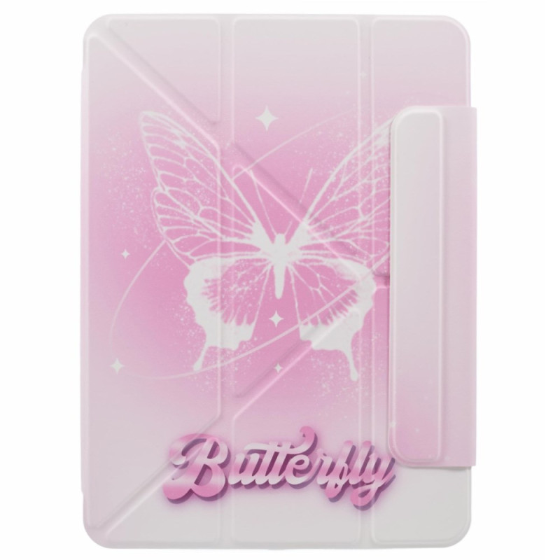 Housse iPad Pro 13 (2024) origami Papillon Rose