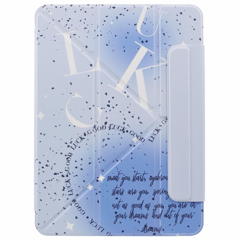 Smart Case iPad Air 13 (2024) Origami Lettres Bleues