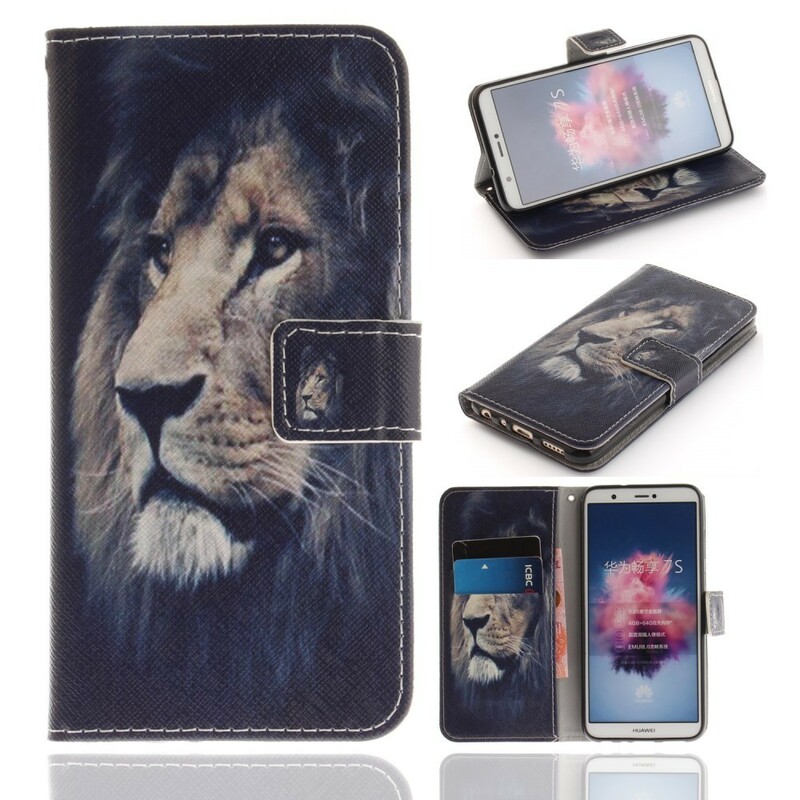 Housse Huawei P Smart Dreaming Lion