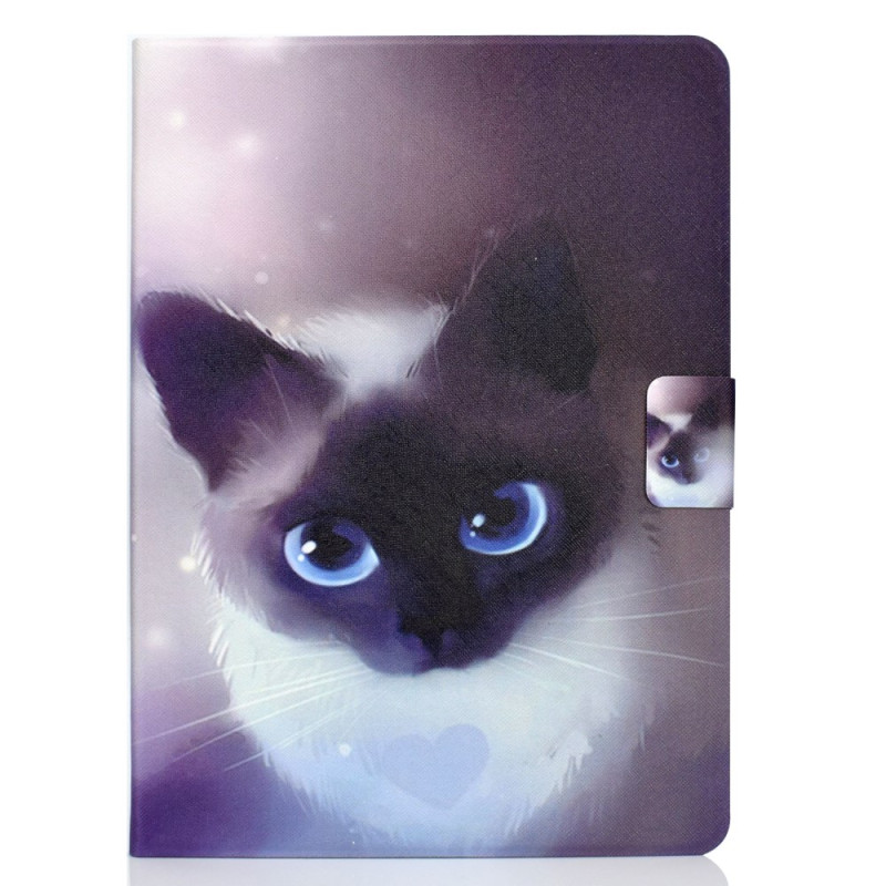 Housse iPad Pro 11 (2024) Chat aux Yeux Bleus