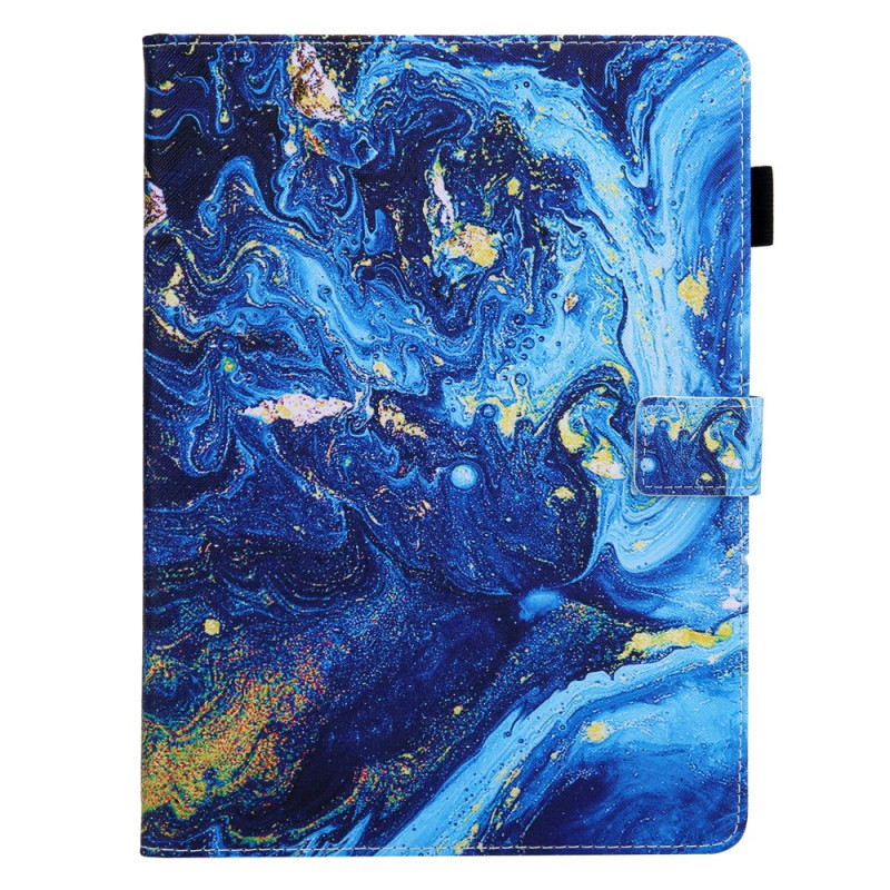 Housse iPad Pro 11 (2024) Motif Bleu et Or