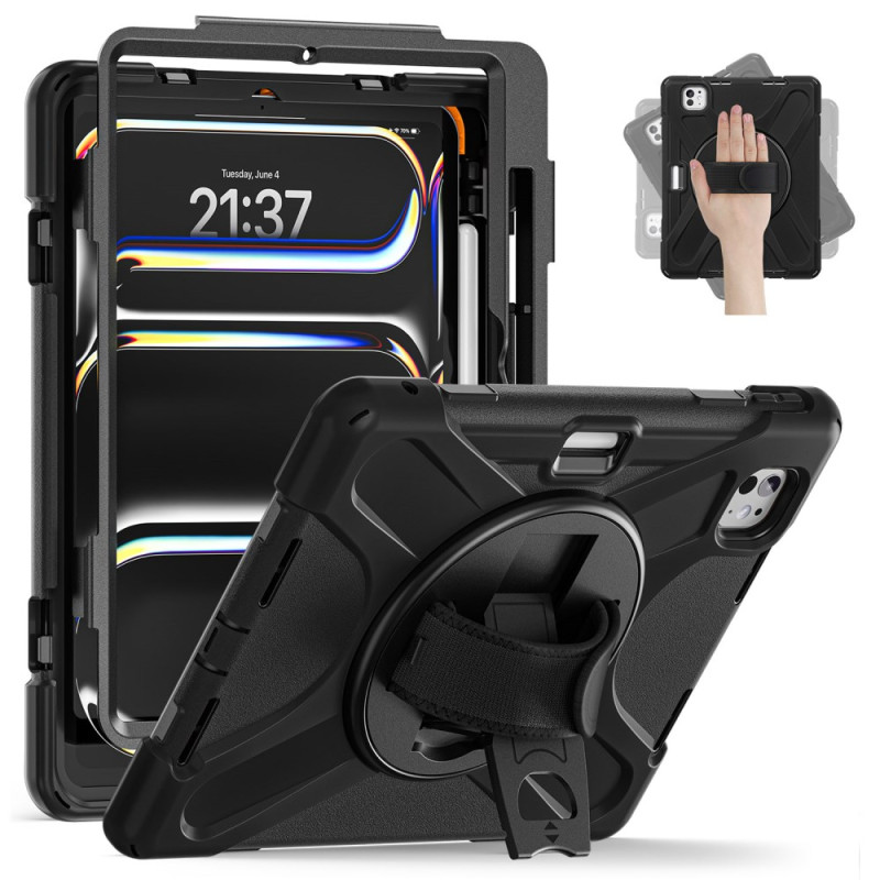 Coque iPad Pro 11 (2024) Robuste avec Sangle Rotative à 360 Degrés