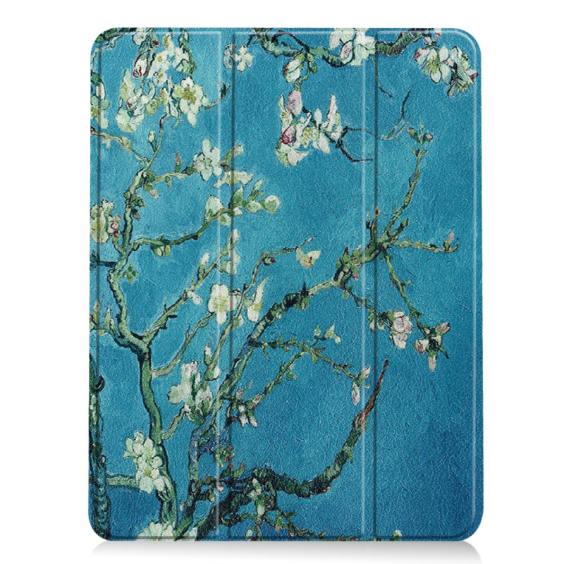 Smart Case iPad Air 11 (2024) Porte-Stylet Fleurs d'Abricot