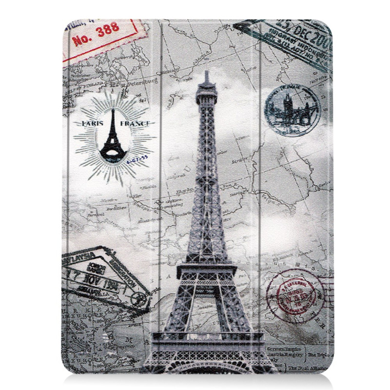 Smart Case iPad Air 11 (2024) Porte-Stylet Tour Eiffel Vintage