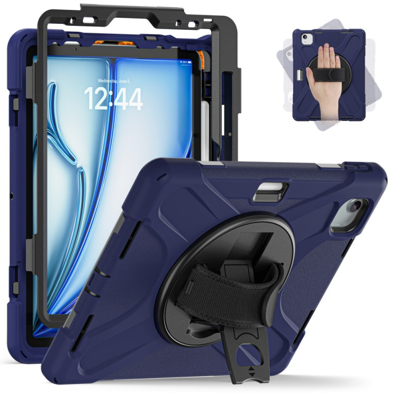 Coque iPad Air 11 (2024) Polyvalente avec Sangle Rotative et Support