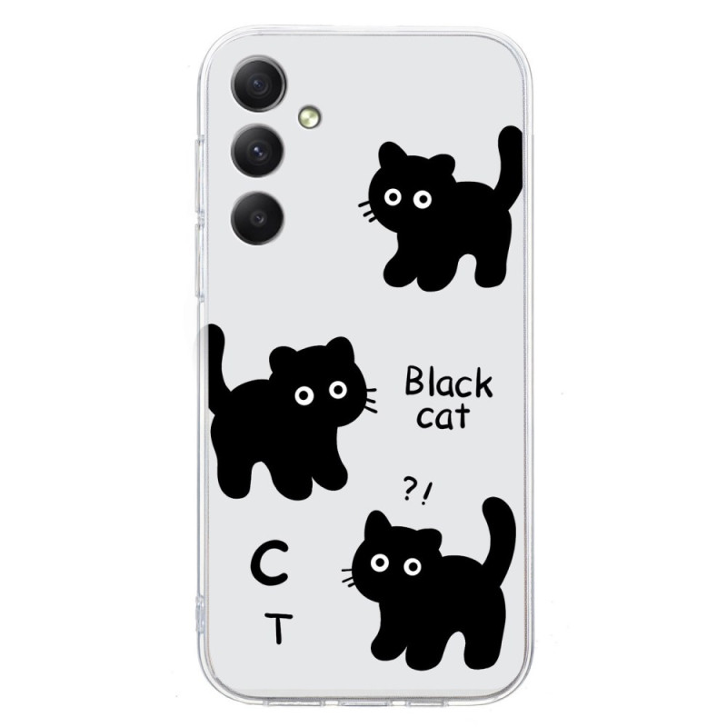 Coque Samsung Galaxy A24 4G Chats Noirs