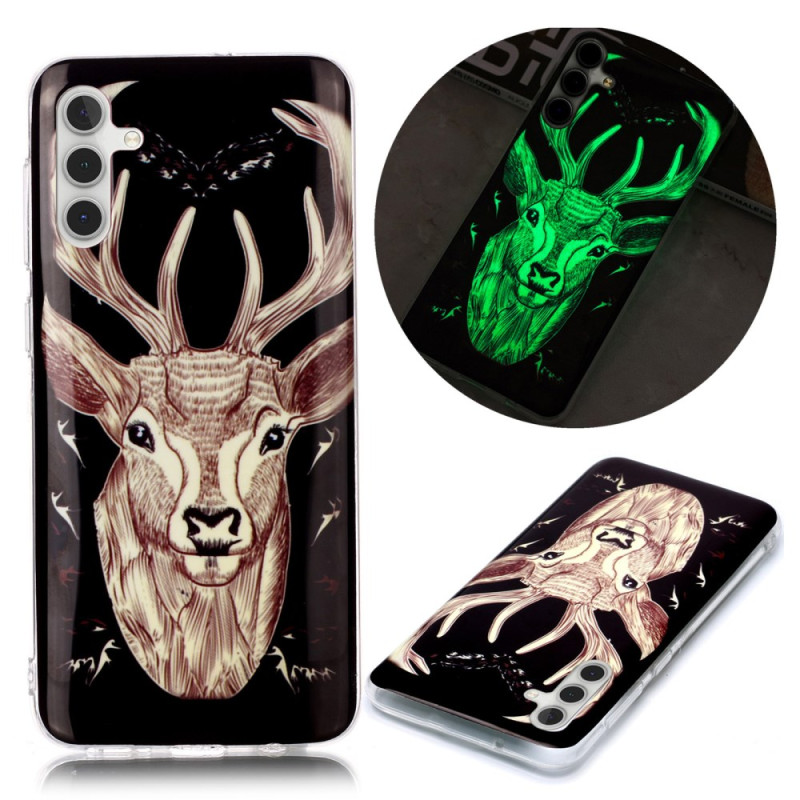 Coque Samsung Galaxy A24 4G Tête de Cerf Lumineuse