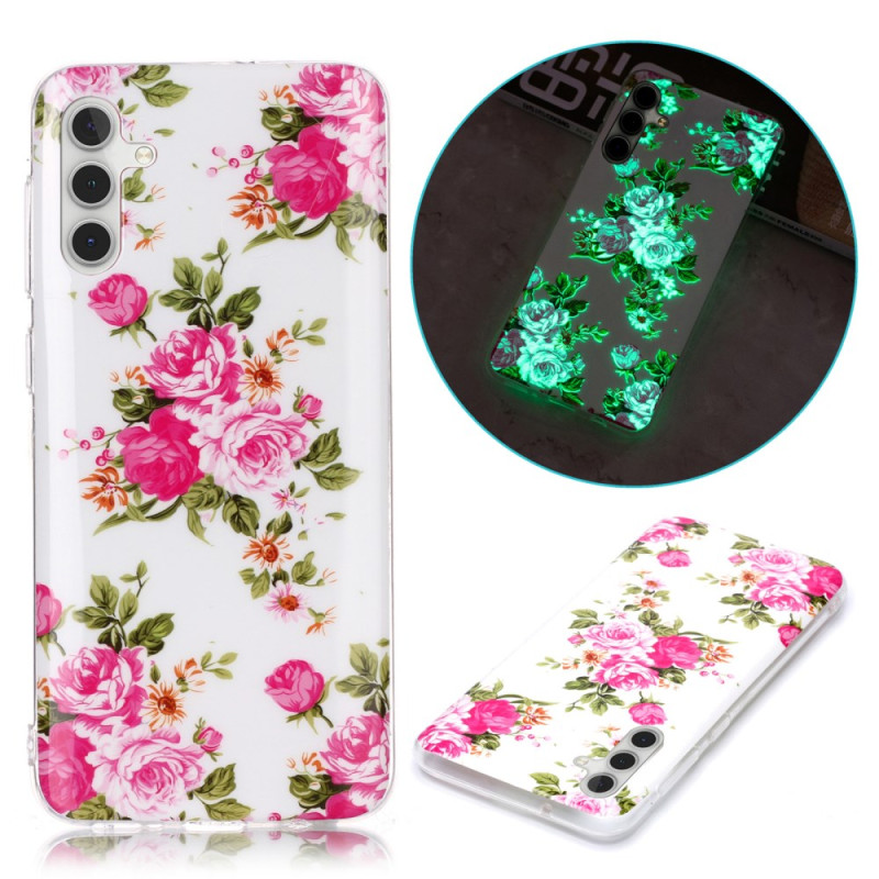 Coque lumineuse à motifs pour Samsung Galaxy A24 4G Roses