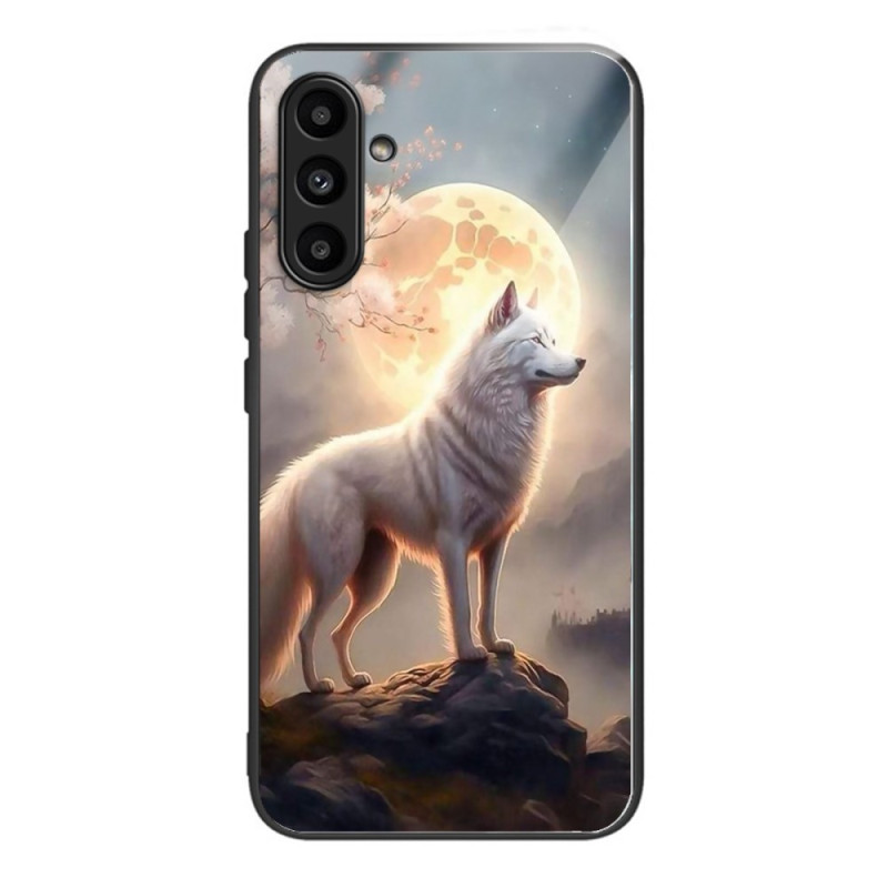 Coque Samsung Galaxy A24 4G Verre Trempé Loup au Clair de Lune