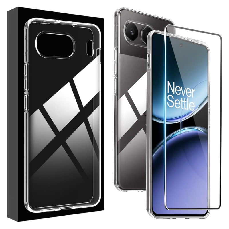 Coque OnePlus Nord 4, Coque Transparente et Protecteur Écran