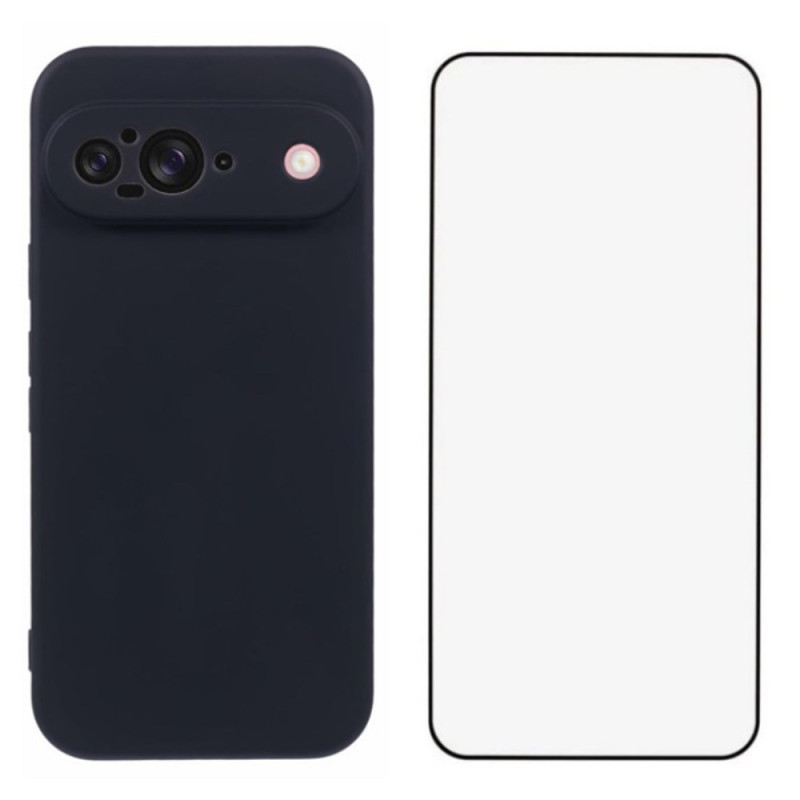 Coque Google Pixel 9 Silicone et Protecteur Écran WANLONFENG