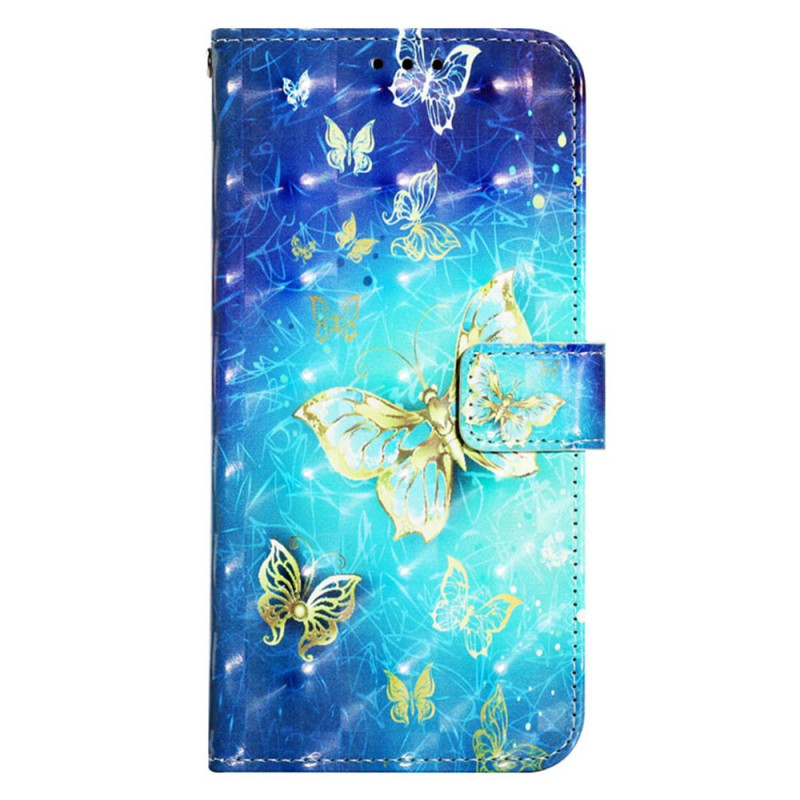 Housse Samsung Galaxy A05 Papillons Dorés