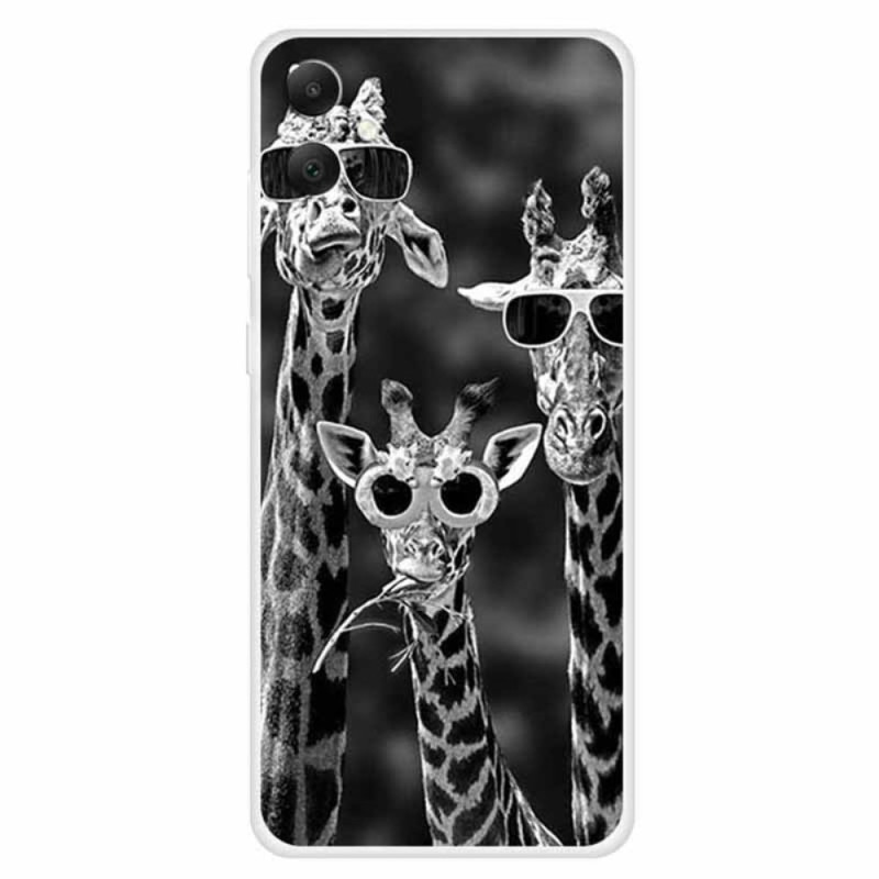 Coque Samsung Galaxy A05 Girafes à Lunettes