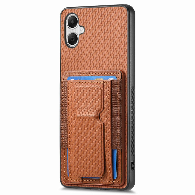 Coque Samsung Galaxy A05 Fibre Carbone Porte-Cartes et Support