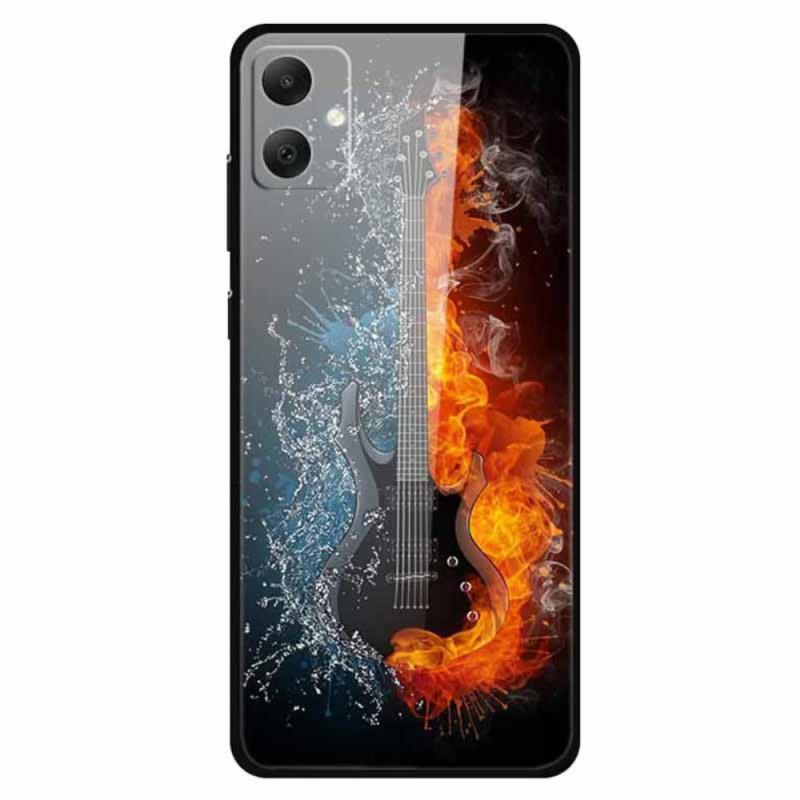 Coque Samsung Galaxy A05 Verre Trempé Guitare de Glace et de Feu