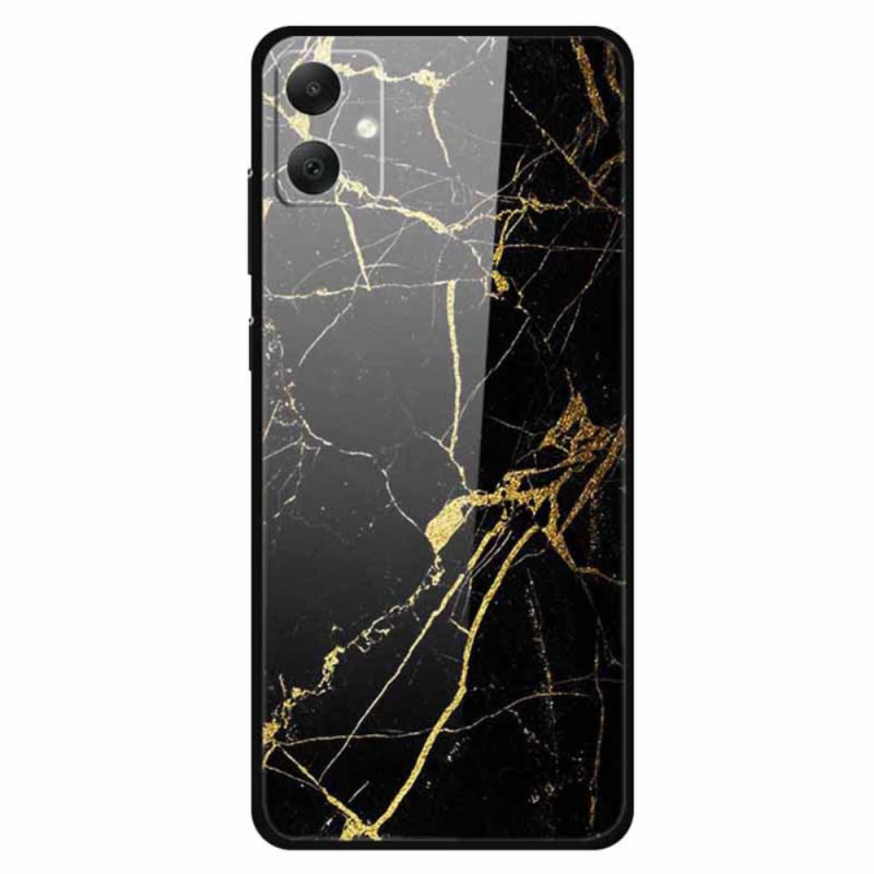 Coque Samsung Galaxy A05 Verre Trempé Marbre Noir et Doré