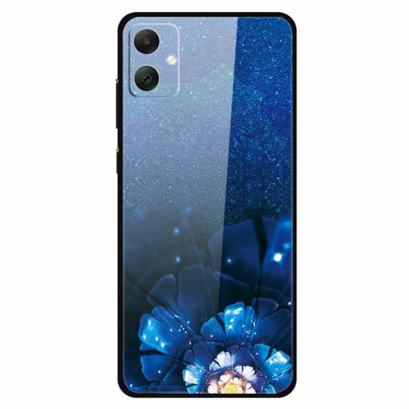 Coque Samsung Galaxy A05 Verre Trempé Fleurs Bleues