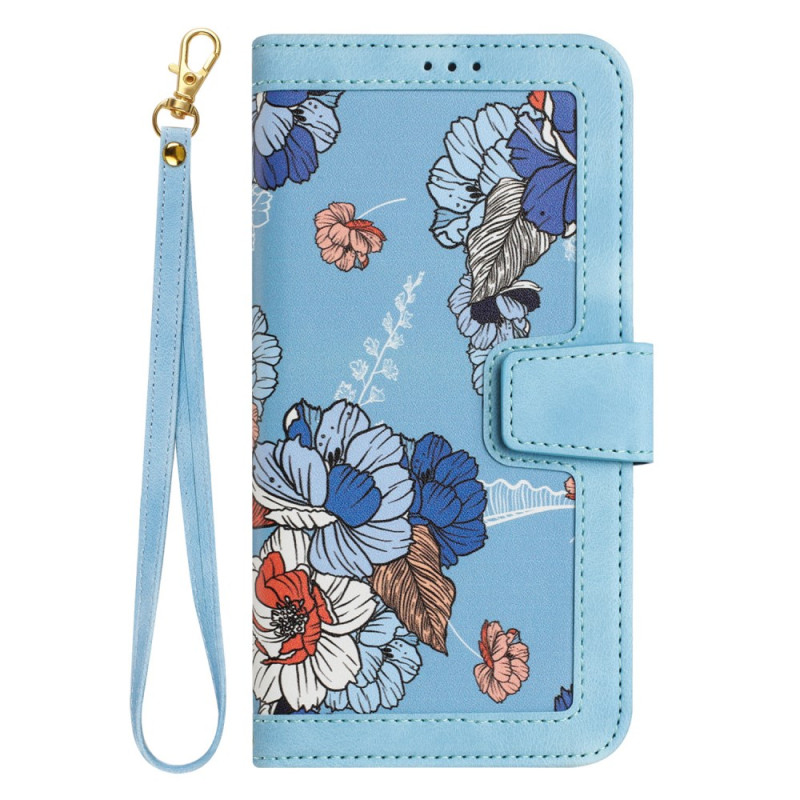 Housse Samsung Galaxy A05 Motif Floral à Lanière