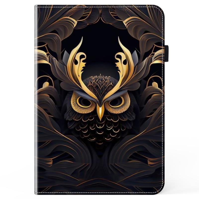 Étui iPad 10.2" (2021) (2020) (2019) Hibou Doré