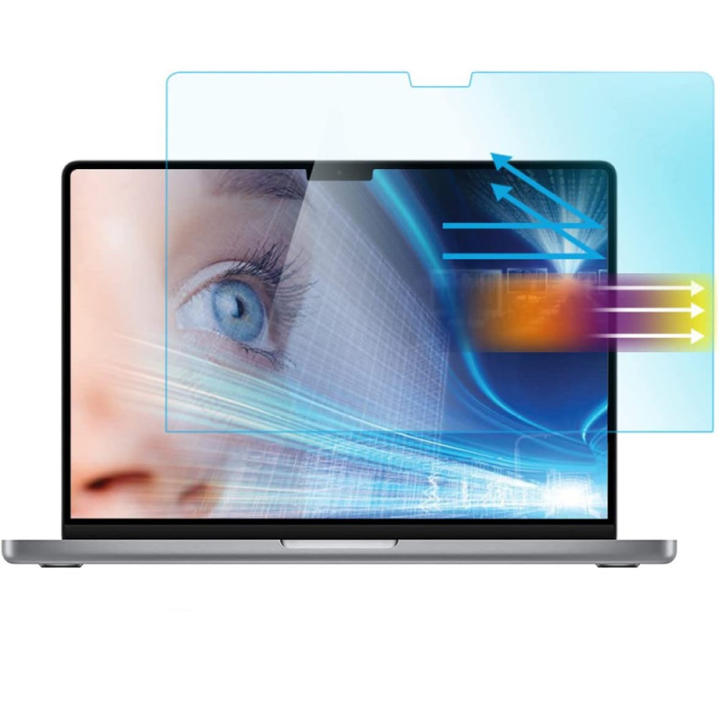 Protection en Verre Trempé Anti-Lumière Bleue pour Écran MacBook Pro 14" (2023) (2021)