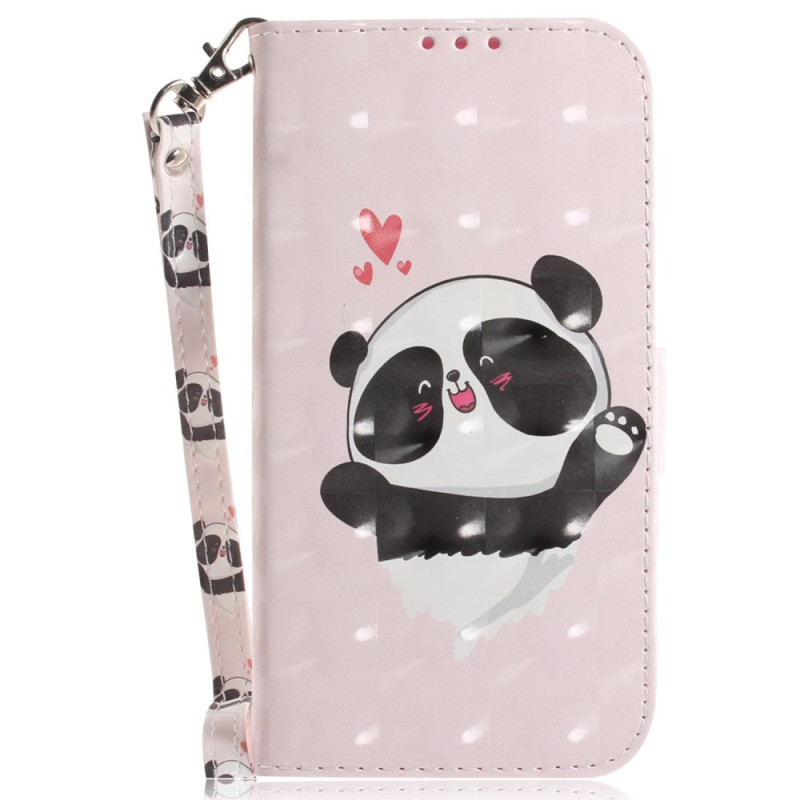 Housse Xiaomi Redmi 13 4G / 13 5G / Poco M6 Panda Love à Lanière