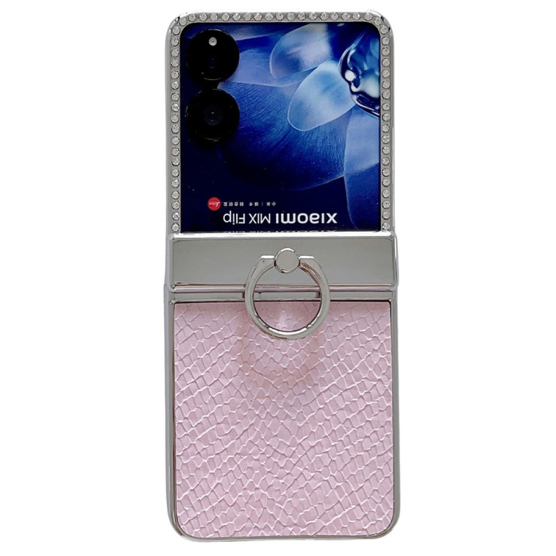 Coque Xiaomi Mix Flip Anneau-Support et Strass