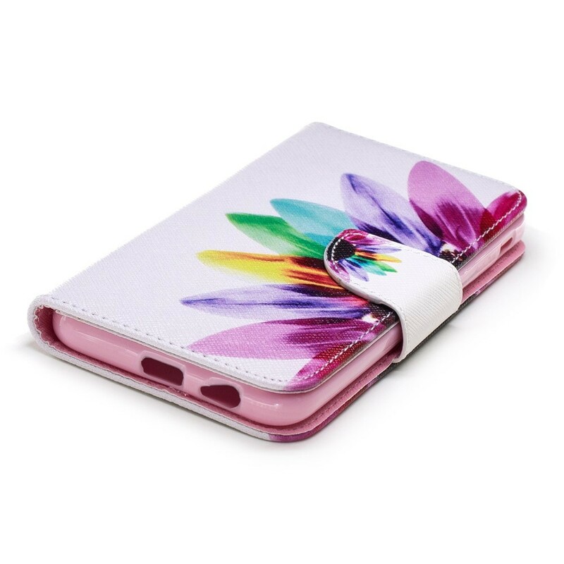 Housse Samsung Galaxy J6 Fleur Aquarelle