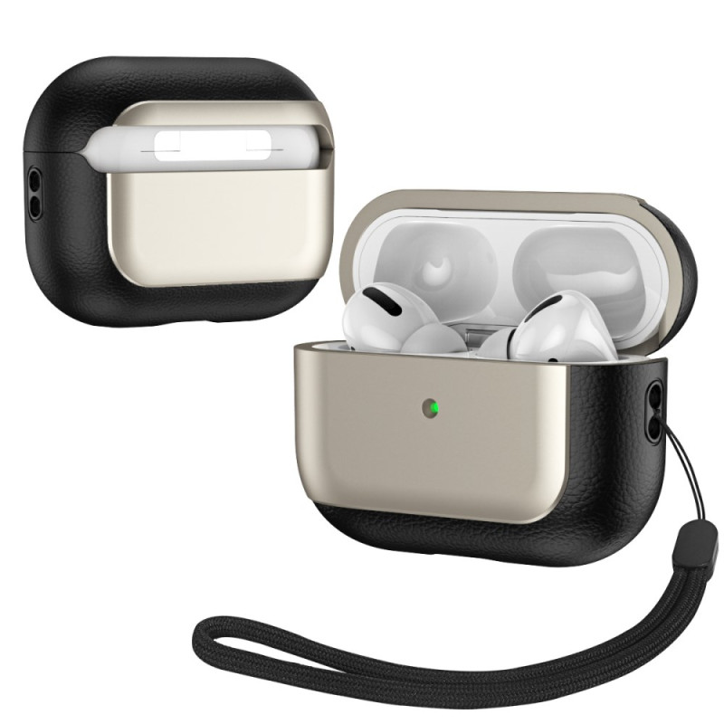 Coque AirPods Pro 2 Texture Litchi et Lanière