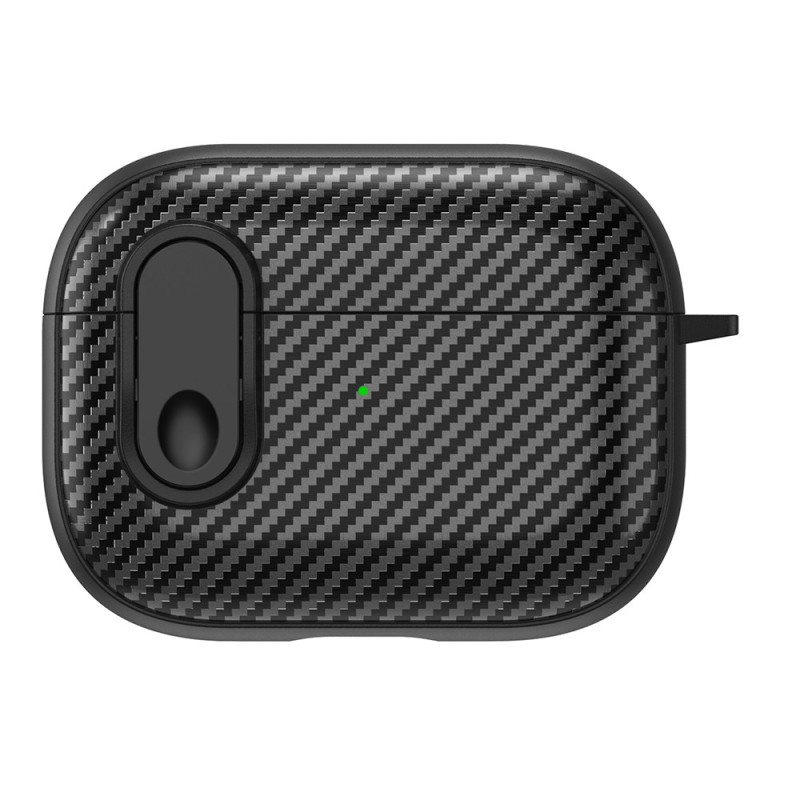 Coque AirPods Pro 2 Fibre Carbone avec Mousqueton