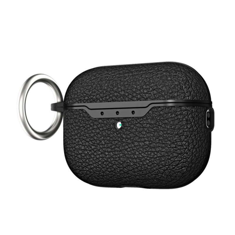 Coque AirPods Pro 2 Texture Litchi et Anneau