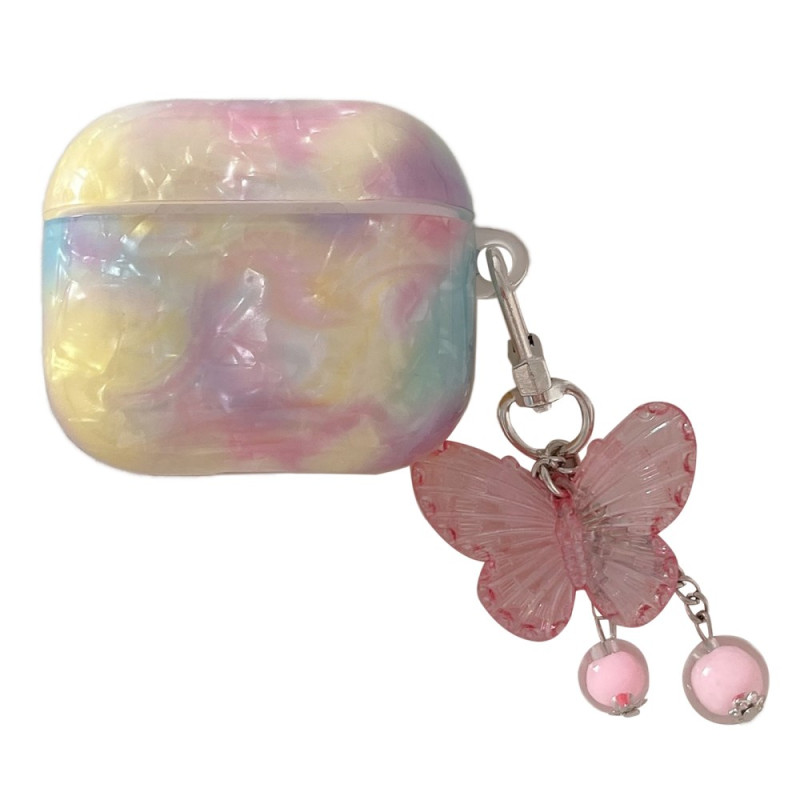 Coque AirPods Pro Arc-en-Ciel avec Pendentif Papillon