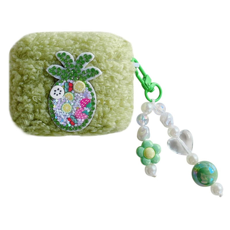 Coque AirPods Pro Peluche Ananas avec Pendentif