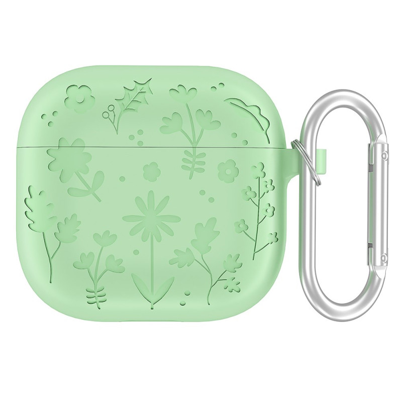 Coque AirPods 3 Motif Floral et Mousqueton