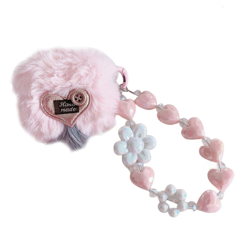 Coque AirPods 3 Peluche Coeur avec Bracelet