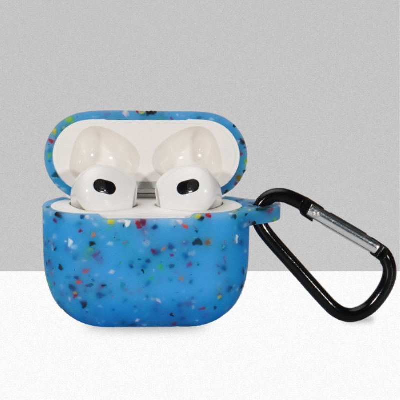 Coque Apple Airpods 3 Style Floral avec Mousqueton