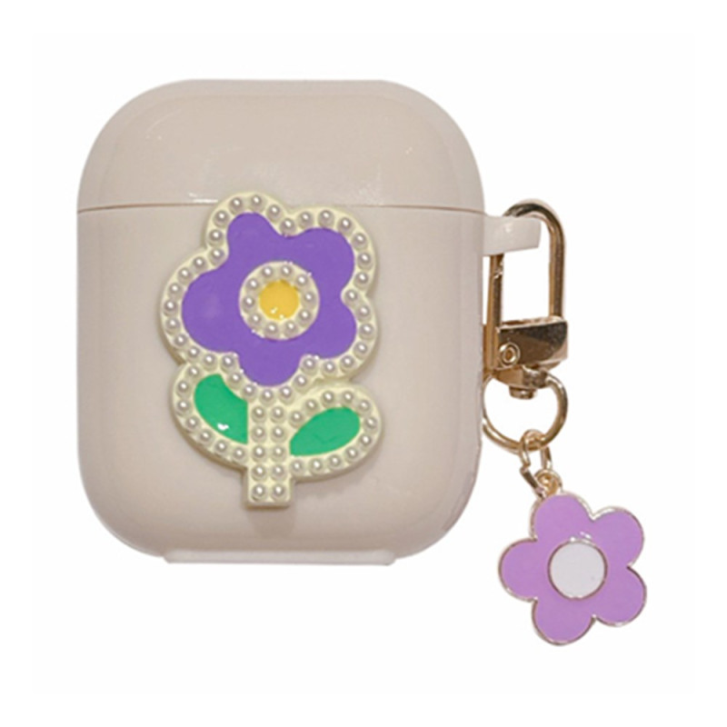 Coque AirPods 2 / 1 Fleurette avec Pendentif