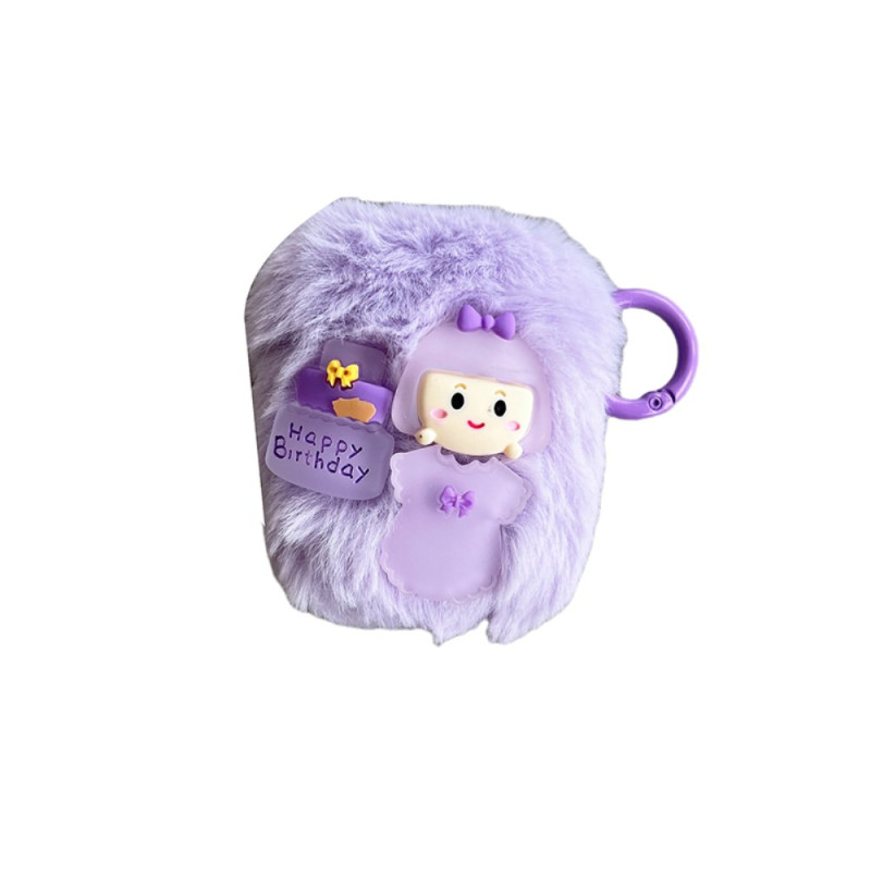 Coque AirPods 2 / 1 Peluche Violette